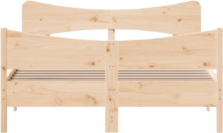 VidaXL -Bedframe-met-hoofdbord-massief-grenenhout-150x200-cm - Foto 2