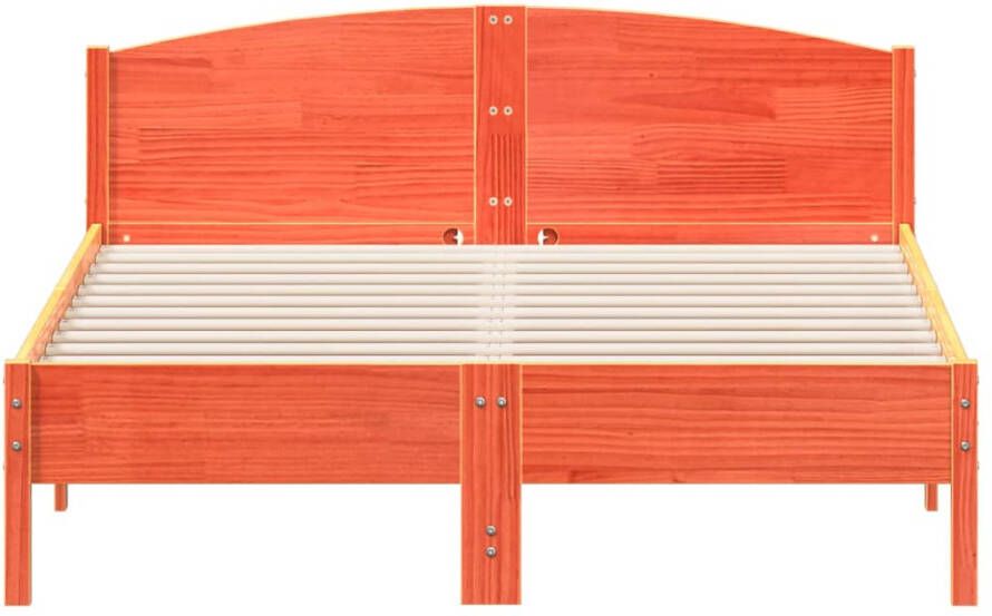 VidaXL -Bedframe-met-hoofdbord-massief-grenenhout-wasbruin-120x200-cm - Foto 2