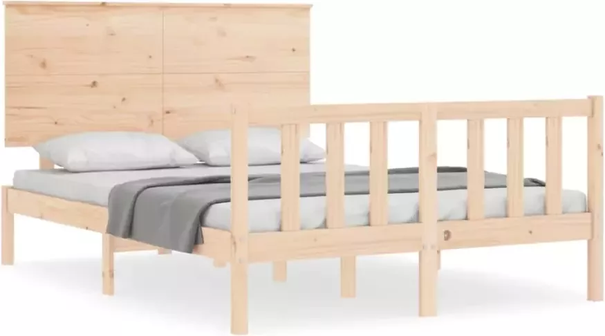 VIDAXL Bedframe zonder matras massief grenenhout 120x200 cm - Foto 4