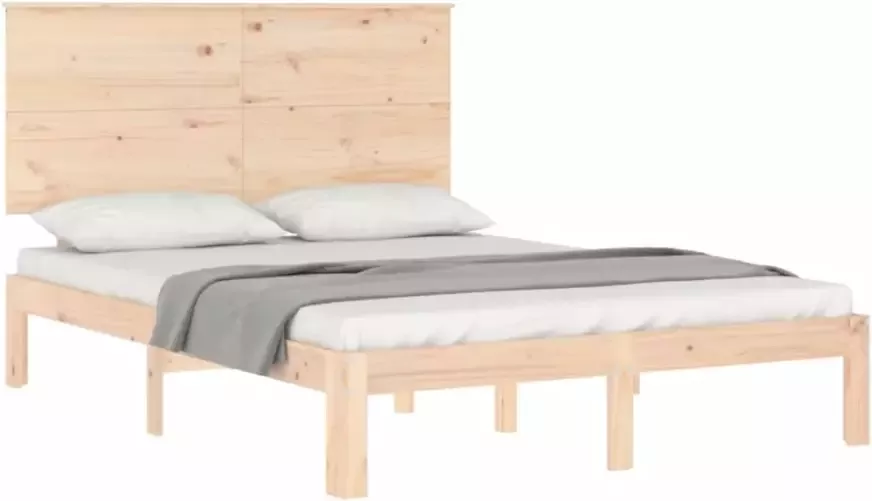 VIDAXL Bedframe zonder matras massief grenenhout 120x200 cm - Foto 4