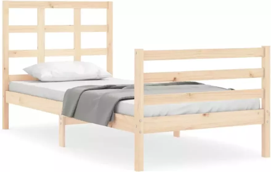 VIDAXL Bedframe zonder matras massief grenenhout 90x200 cm - Foto 5