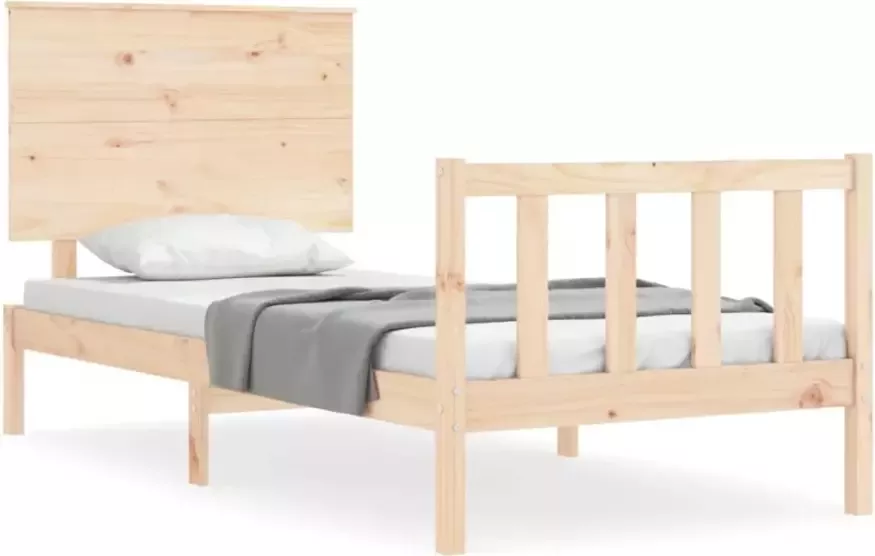 VIDAXL Bedframe zonder matras massief grenenhout 90x200 cm - Foto 4