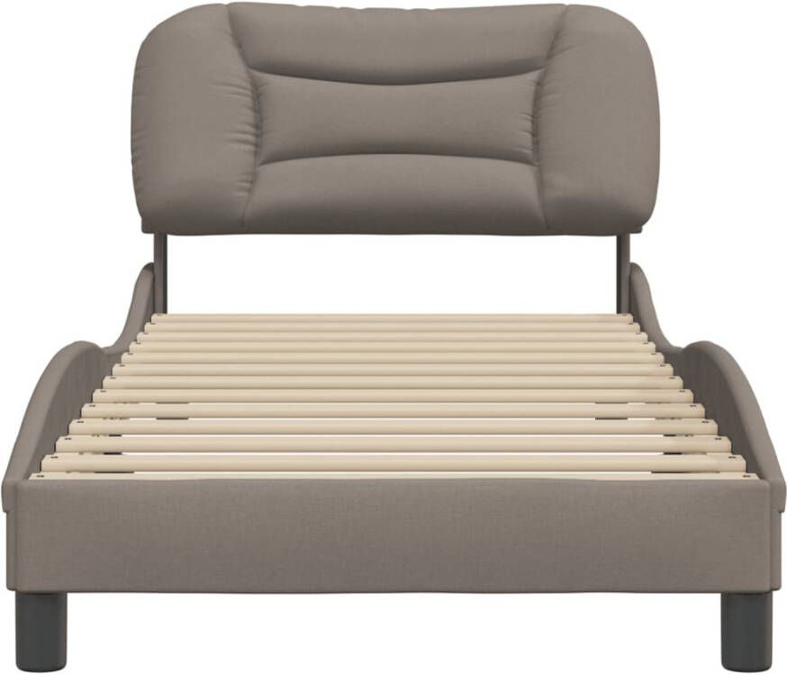 VidaXL Bedframe zonder matras Hvar 90x190 cm stof taupe - Foto 2