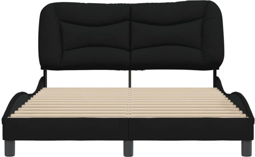 VidaXL -Bedframe-met-hoofdbord-stof-zwart-120x200-cm - Foto 2