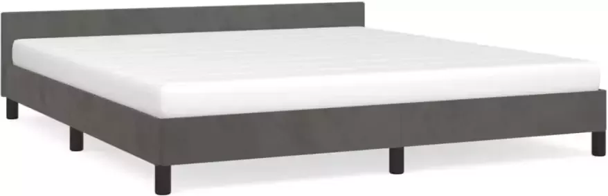 VidaXL -Bedframe-met-hoofdeinde-fluweel-donkergrijs-180x200-cm - Foto 8