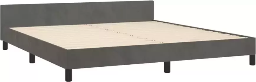 VidaXL -Bedframe-met-hoofdeinde-fluweel-donkergrijs-180x200-cm - Foto 7