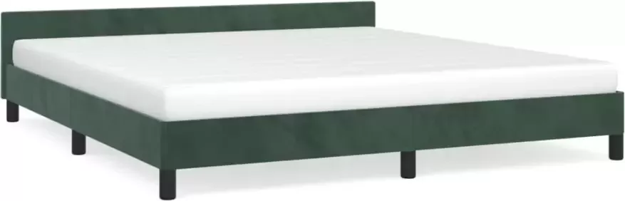 VidaXL -Bedframe-met-hoofdeinde-fluweel-donkergroen-180x200-cm - Foto 4