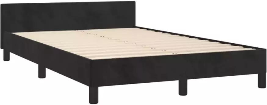 VidaXL -Bedframe-met-hoofdeinde-fluweel-zwart-120x200-cm - Foto 3