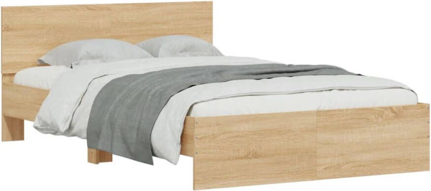VidaXL -Bedframe-met-hoofdeinde-sonoma-eikenkleurig-120x200-cm
