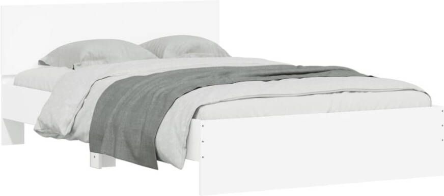 VidaXL -Bedframe-met-hoofdeinde-wit-120x200-cm - Foto 5