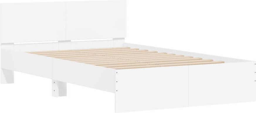 VidaXL -Bedframe-met-hoofdeinde-wit-120x200-cm - Foto 4