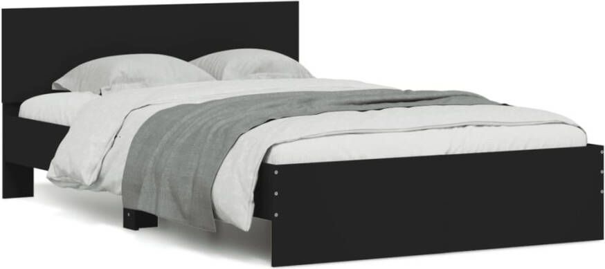 VidaXL -Bedframe-met-hoofdeinde-zwart-120x190-cm