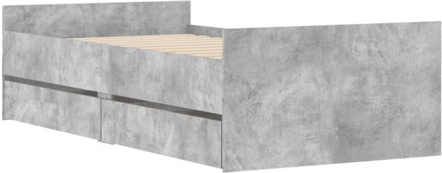 VidaXL -Bedframe-met-lades-betongrijs-100x200-cm - Foto 6