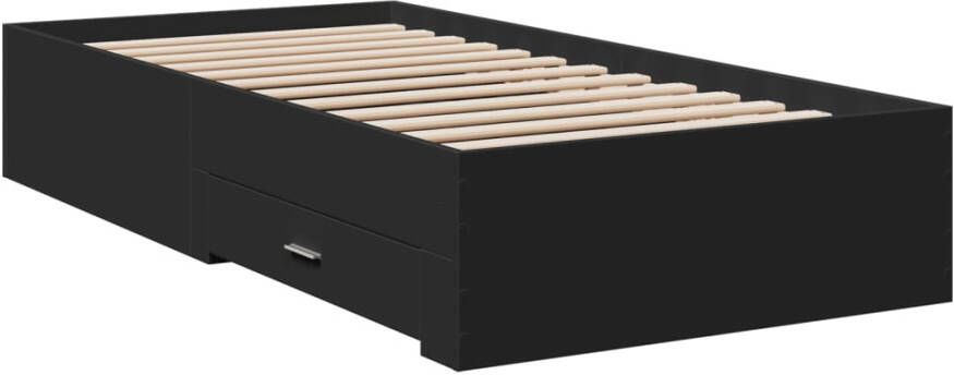 VidaXL -Bedframe-met-lades-bewerkt-hout-zwart-90x190-cm - Foto 5