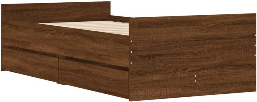 VidaXL -Bedframe-met-lades-bruin-eikenkleurig-90x200-cm - Foto 7