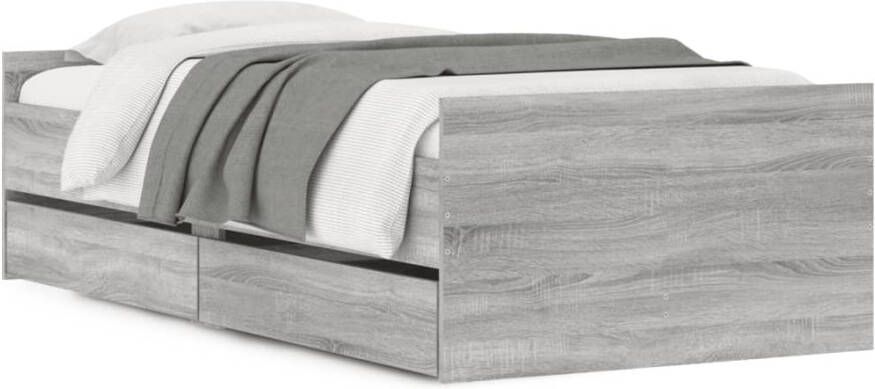 VidaXL -Bedframe-met-lades-grijs-sonoma-eikenkleurig-90x200-cm - Foto 7