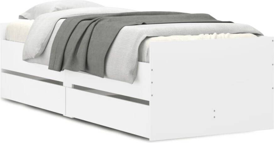 VidaXL -Bedframe-met-lades-wit-100x200-cm - Foto 4