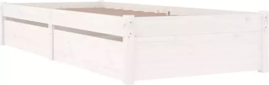 VIDAXL Bedframe met lades wit 90x200 cm