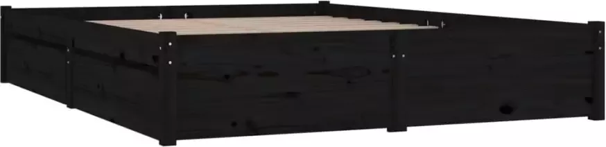 VIDAXL Bedframe met lades zwart 120x200 cm