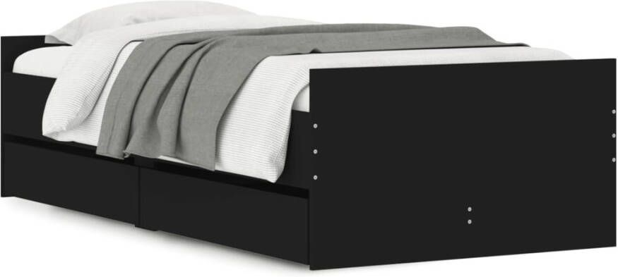 VidaXL -Bedframe-met-lades-zwart-75x190-cm-Small-Single - Foto 4