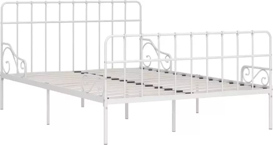 VidaXL -Bedframe-met-lattenbodem-metaal-wit-140x200-cm - Foto 4
