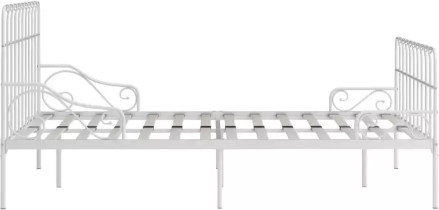 VidaXL -Bedframe-met-lattenbodem-metaal-wit-140x200-cm - Foto 3
