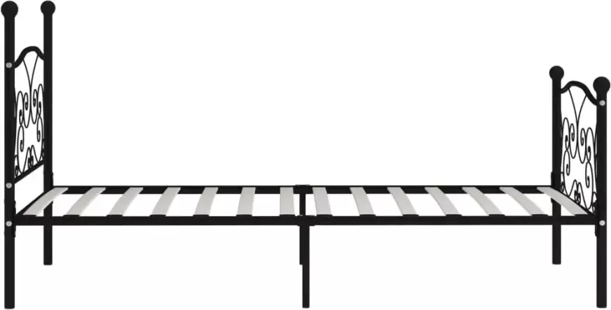VidaXL -Bedframe-met-lattenbodem-metaal-zwart-90x200-cm - Foto 3