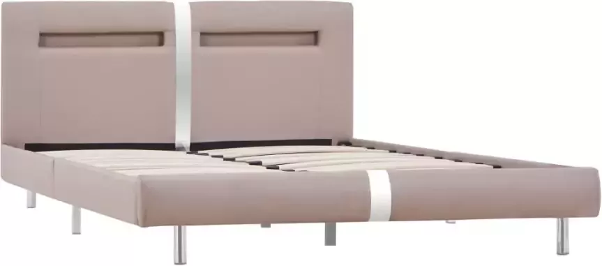 VidaXL -Bedframe-met-LED-kunstleer-cappuccino-120x200-cm - Foto 3