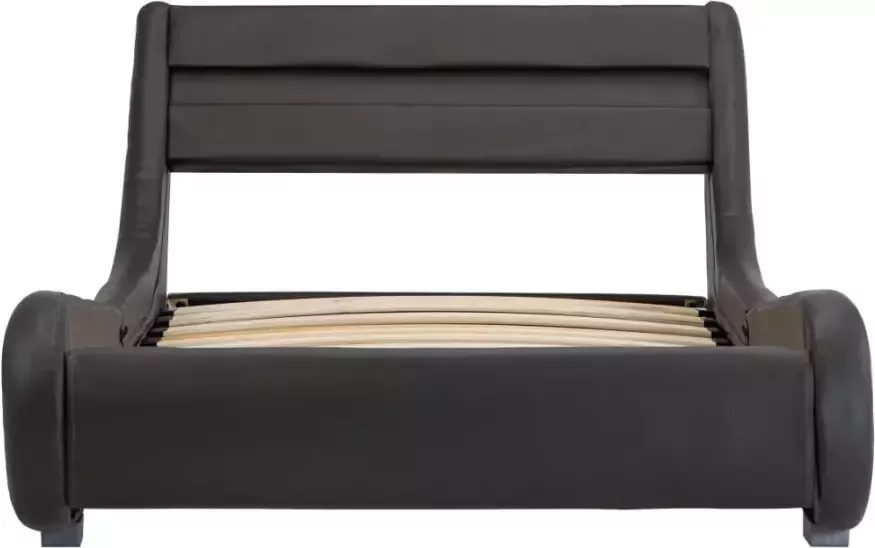 VidaXL -Bedframe-met-LED-kunstleer-grijs-100x200-cm - Foto 3
