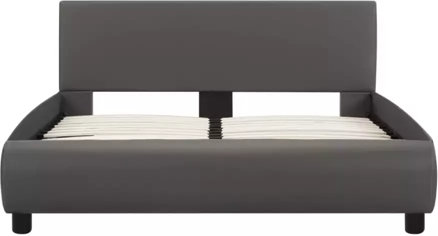 VidaXL -Bedframe-met-LED-kunstleer-grijs-140x200-cm - Foto 2