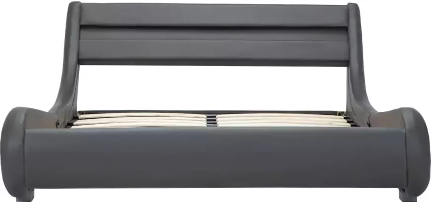 VidaXL -Bedframe-met-LED-kunstleer-grijs-140x200-cm - Foto 3