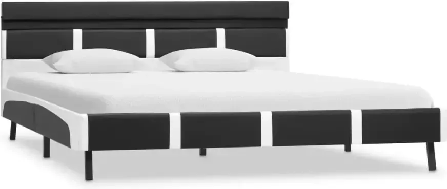 VidaXL -Bedframe-met-LED-kunstleer-grijs-140x200-cm - Foto 4