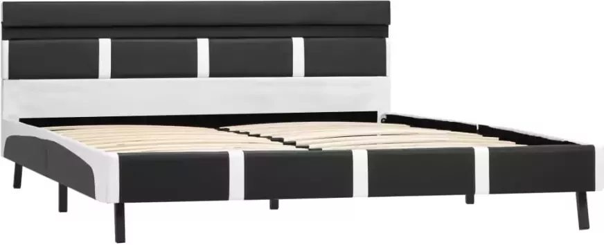 VidaXL -Bedframe-met-LED-kunstleer-grijs-140x200-cm - Foto 3