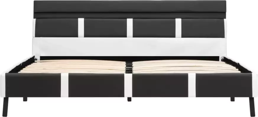 VidaXL -Bedframe-met-LED-kunstleer-grijs-140x200-cm - Foto 2