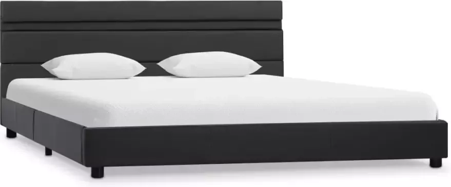 VidaXL -Bedframe-met-LED-kunstleer-grijs-160x200-cm - Foto 5