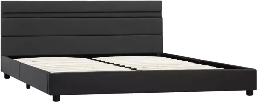 VidaXL -Bedframe-met-LED-kunstleer-grijs-160x200-cm - Foto 4