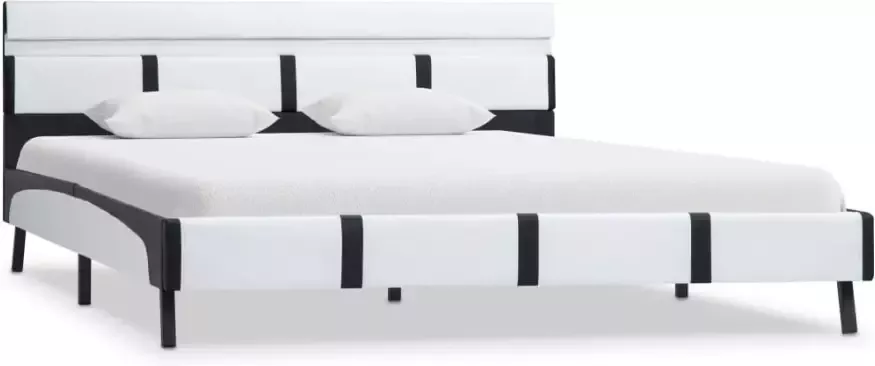 VidaXL -Bedframe-met-LED-kunstleer-wit-120x200-cm - Foto 4