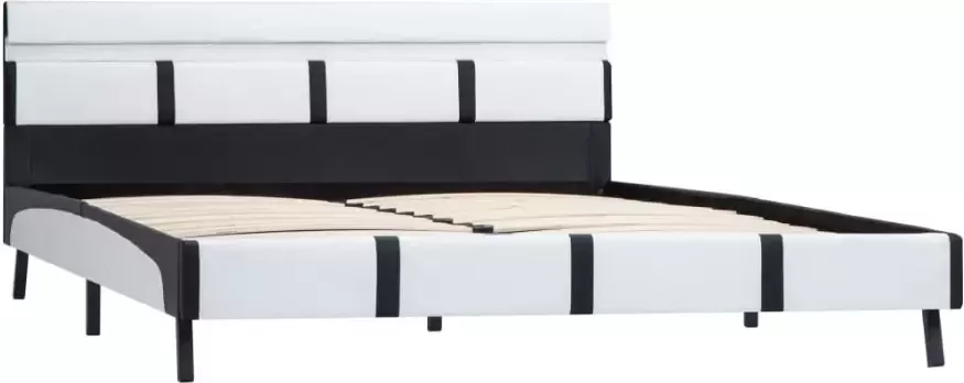 VidaXL -Bedframe-met-LED-kunstleer-wit-120x200-cm - Foto 3