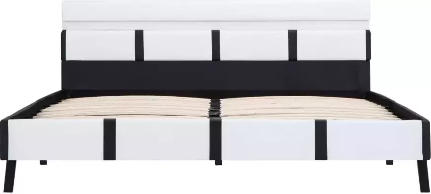 VidaXL -Bedframe-met-LED-kunstleer-wit-120x200-cm - Foto 2