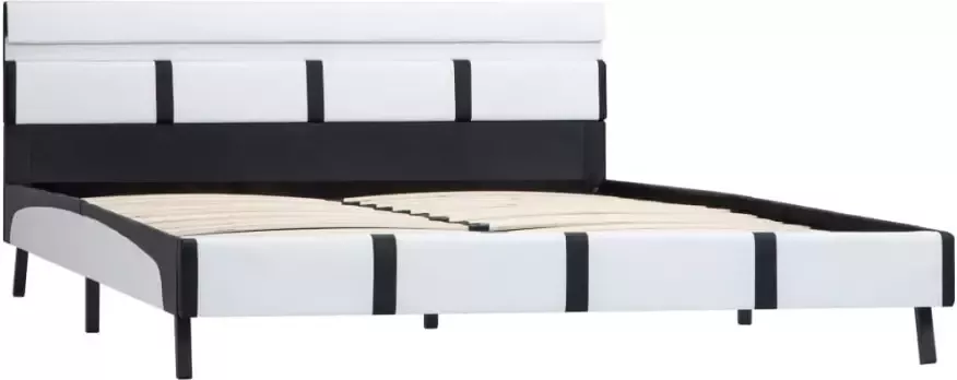 VidaXL -Bedframe-met-LED-kunstleer-wit-140x200-cm - Foto 3