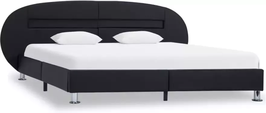 VidaXL -Bedframe-met-LED-kunstleer-zwart-140x200-cm - Foto 4