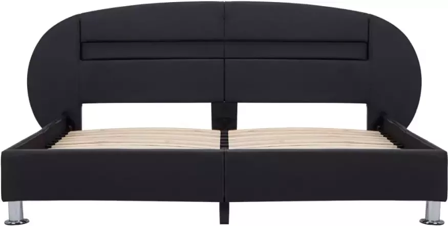 VidaXL -Bedframe-met-LED-kunstleer-zwart-140x200-cm - Foto 2