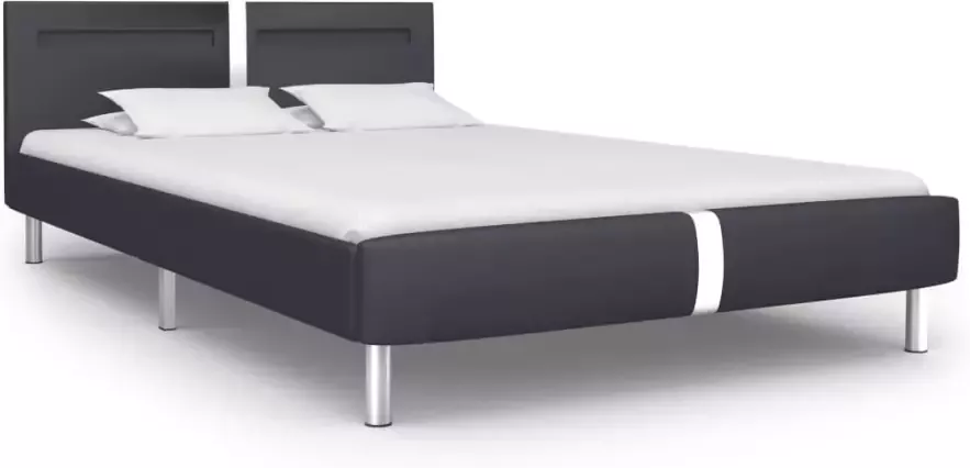 VidaXL -Bedframe-met-LED-kunstleer-zwart-140x200-cm - Foto 4