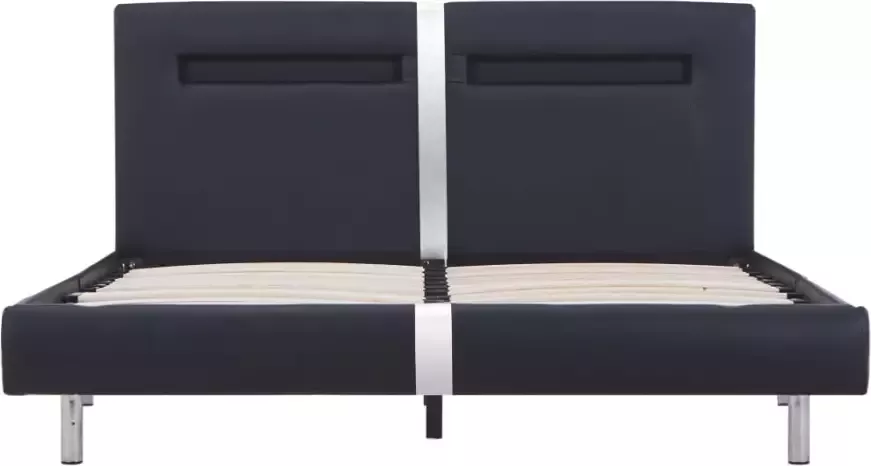 VidaXL -Bedframe-met-LED-kunstleer-zwart-140x200-cm - Foto 2
