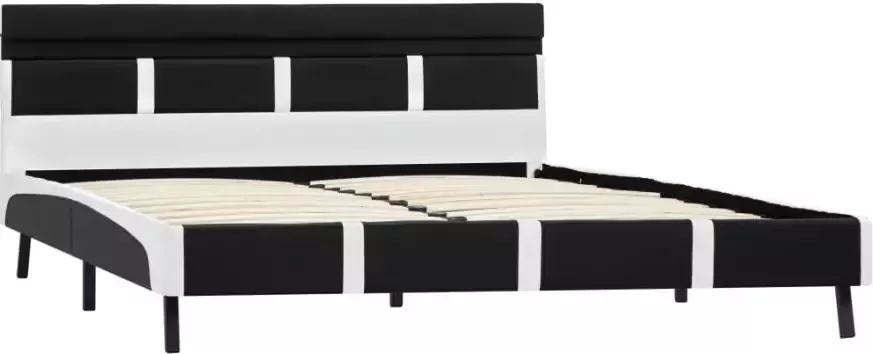 VidaXL -Bedframe-met-LED-kunstleer-zwart-140x200-cm - Foto 5
