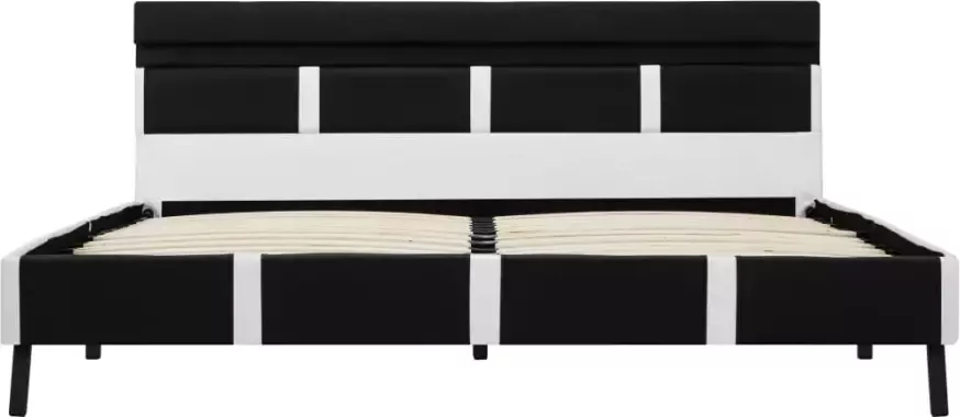 VidaXL -Bedframe-met-LED-kunstleer-zwart-140x200-cm - Foto 4