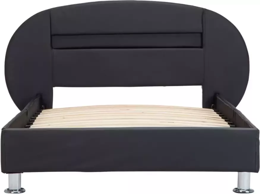 VidaXL -Bedframe-met-LED-kunstleer-zwart-90x200-cm - Foto 2