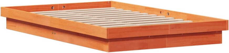 VidaXL -Bedframe-met-LED-massief-grenenhout-wasbruin-135x190-cm - Foto 3