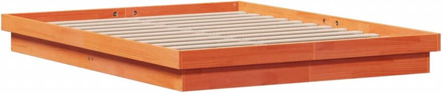 VidaXL -Bedframe-met-LED-massief-grenenhout-wasbruin-150x200-cm - Foto 3