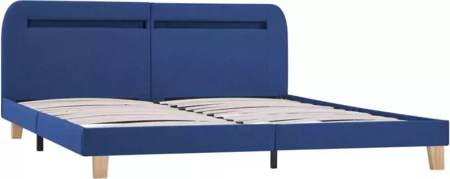 VidaXL -Bedframe-met-LED-stof-blauw-160x200-cm - Foto 4